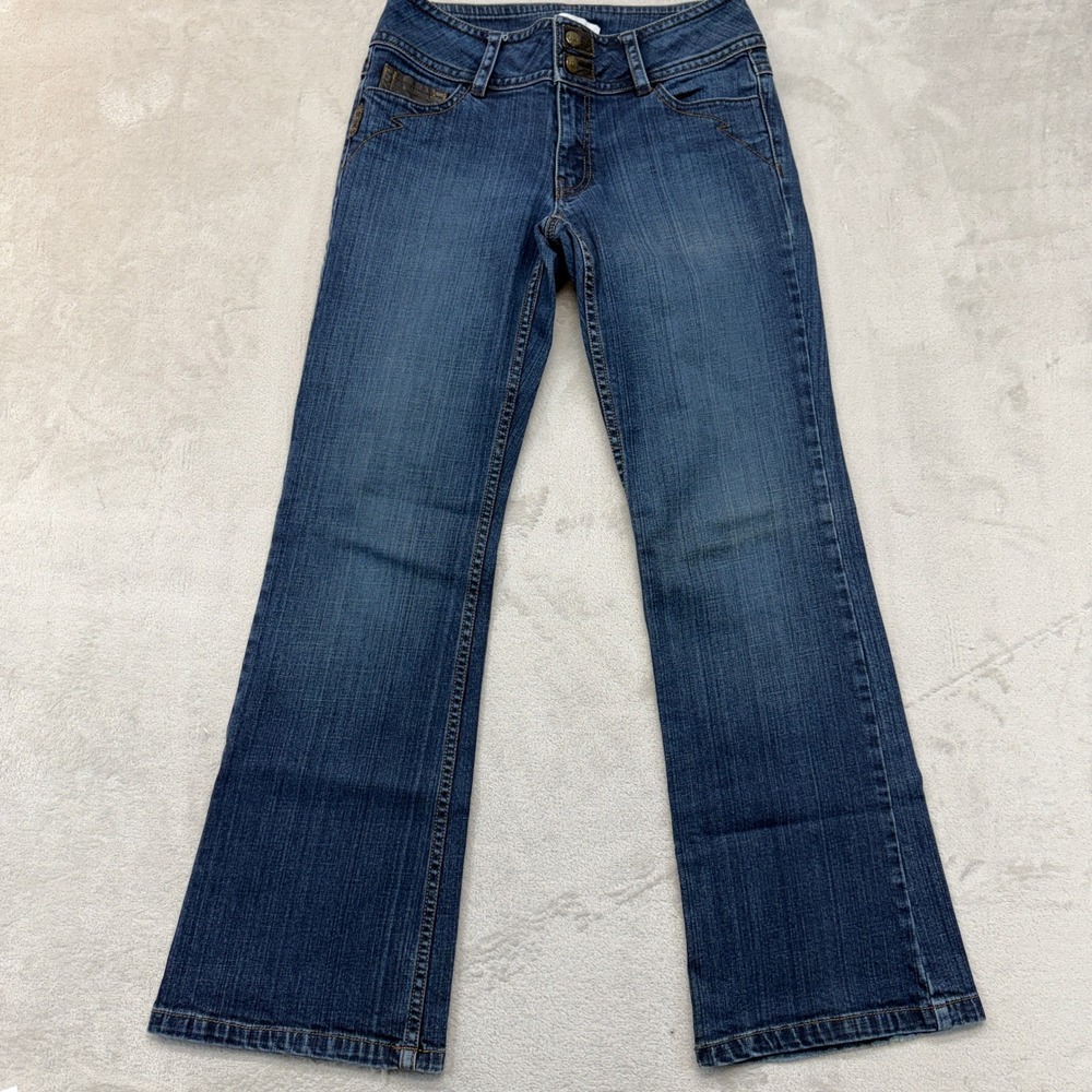 Cabi Jeans Women's 6 Bootcut Blue Dark Wash Flap Pocket Contemporary Fit‎ Denim